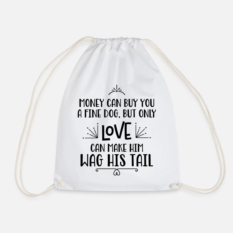 Dog lovers - Drawstring Bag - white