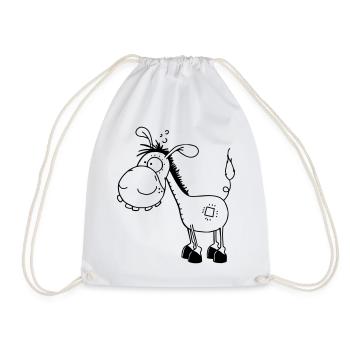 Funny little Donkey - Donkeys - Drawstring Bag - white - Front