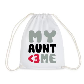 My aunt loves me - Ma tante m'aime - Sac de sport léger - blanc - Devant