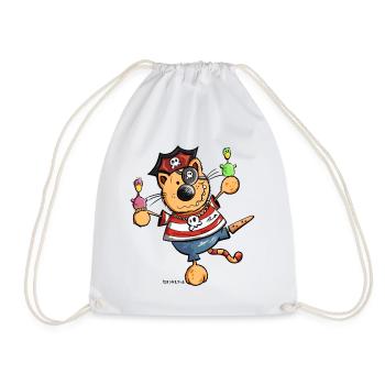 Mignon chat comique - Sac de sport léger - blanc - Devant