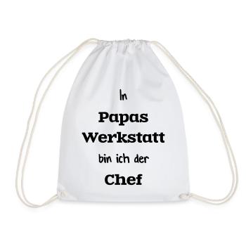 Papa Sohn Heimwerken Werkstatt Handwerk - Turnbeutel - Weiß - Vorne