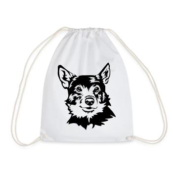 Chien mural suédois - Sac de sport léger - blanc - Devant