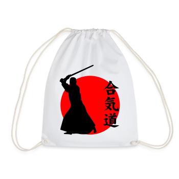 Aikido - Drawstring Bag - white - Front