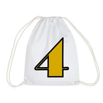 4,4 ANS,4e ANNIVERSAIRE,ANNIVERSAIRE 4 ANS,QUATRE - Sac de sport léger - blanc - Devant