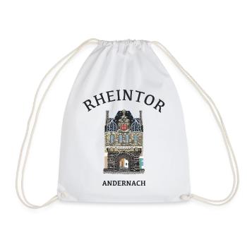 Andernach, kultiges Rheintor - Turnbeutel - Weiß - Vorne
