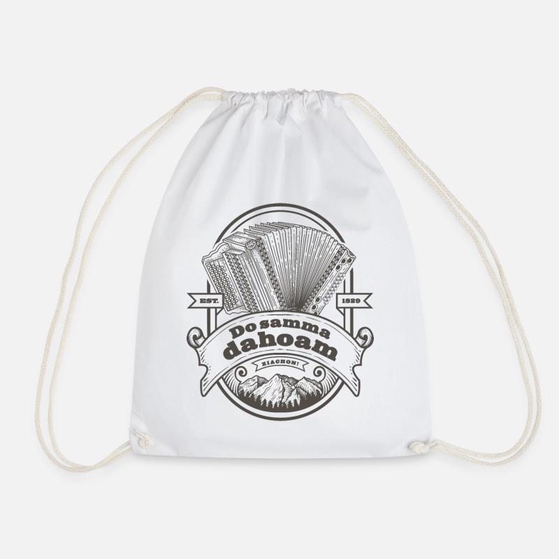 Ziach Vintage Label - Do samma dahoam | ZiachON! - Turnbeutel - Weiß