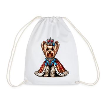 Yorkshire Terrier Princess - Drawstring Bag - white - Front
