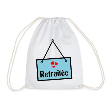 RETIRED - Drawstring Bag - white - Front