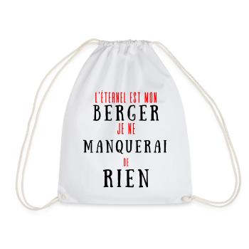 Citations existentielles en typographie noire - Sac de sport léger - blanc - Devant