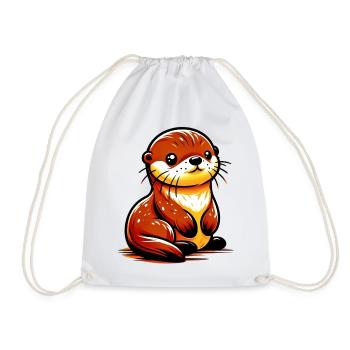 Otter - Turnbeutel - Weiß - Vorne