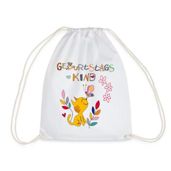 Birthday Girl, Happy Birthday - Drawstring Bag - white - Front