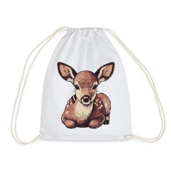Roe deer - Drawstring Bag - white - Front