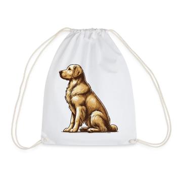Golden Retriever - Turnbeutel - Weiß - Vorne