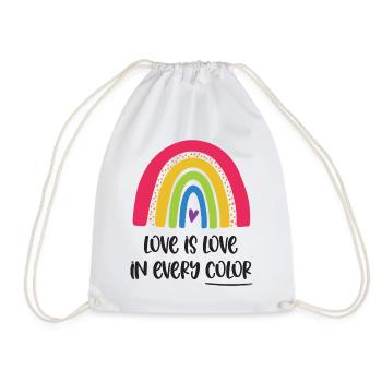 Mois de la fierté LGBTQ - L’amour, c’est l’amour dans toutes les couleurs - Sac de sport léger - blanc - Devant