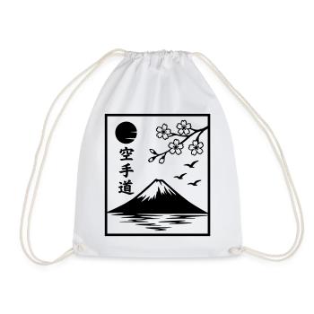 Katate Landscape - Drawstring Bag - white - Front