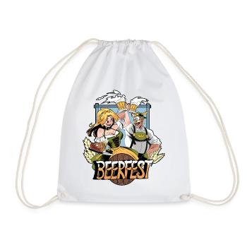 Festival de la bière - Sac de sport léger - blanc - Devant