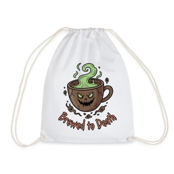 Brewed to Death - Drawstring Bag - white - Front