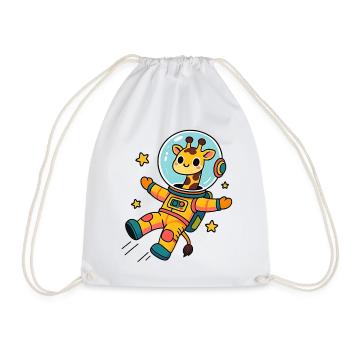 Girafe astronaute kawaii - Sac de sport léger - blanc - Devant