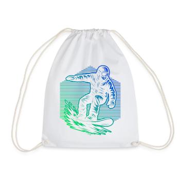 Snowboard vibes for snowboard - Drawstring Bag - white - Front