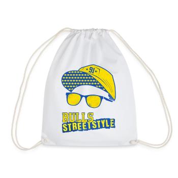 Bull Streetstyle Design - Drawstring Bag - white - Front