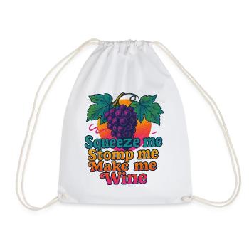 Les raisins pressent Écrasent Écrasent Font du vin - Sac de sport léger - blanc - Devant