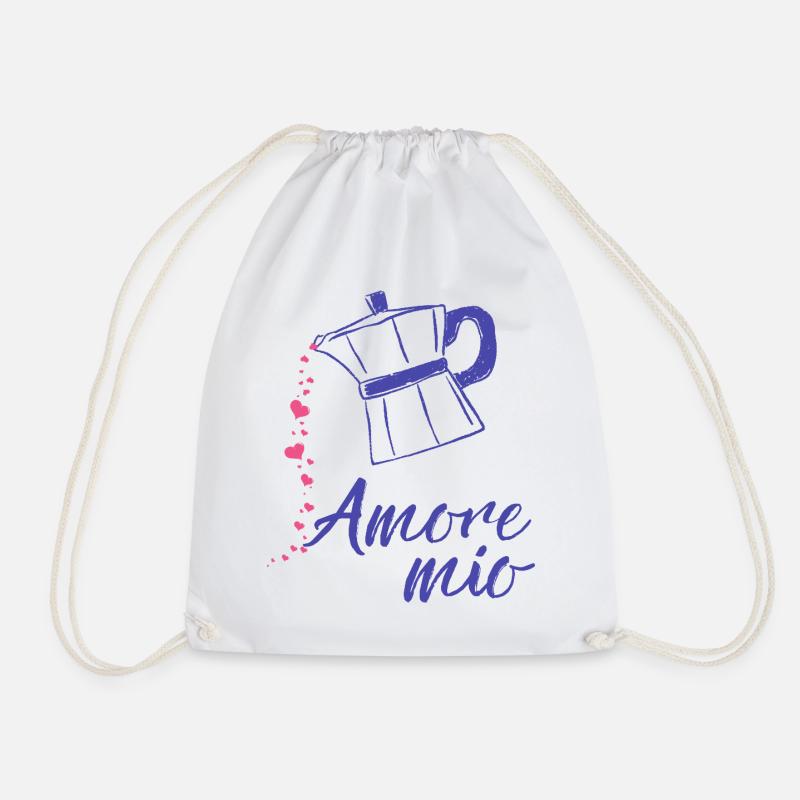 Amore_mio_epsresso_herz_ - Turnbeutel - Weiß