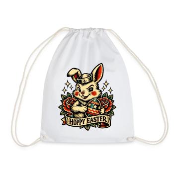 Jardin de Pâques Printemps Été Bunny Bunny - Sac de sport léger - blanc - Devant