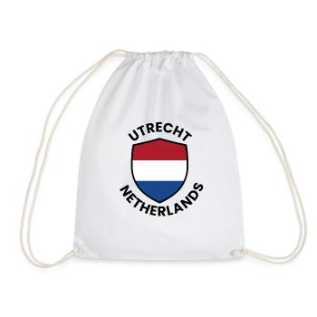 Utrechter Schild Niederländische Flagge - Turnbeutel - Weiß - Vorne