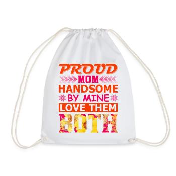 Maman fière de moi beau de moi, je les adore tous les deux chemise - Sac de sport léger - blanc - Devant