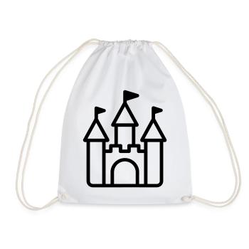 castle - Drawstring Bag - white - Front