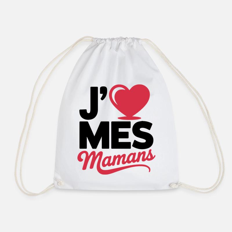 Aime_mes_mamans - Turnbeutel - Weiß