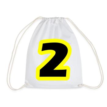 2 Number symbol - Drawstring Bag - white - Front