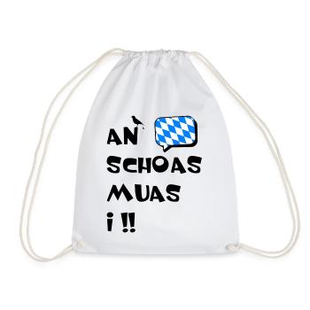 An Schoaß muas i, An Scheiß muas i - Sac de sport léger - blanc - Devant
