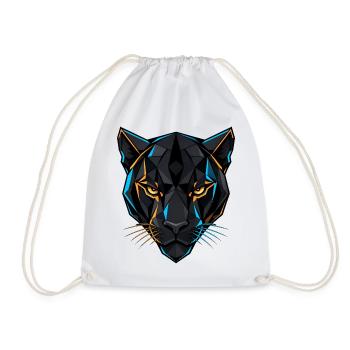 Neon Panther – Wilde Präzision - Turnbeutel - Weiß - Vorne