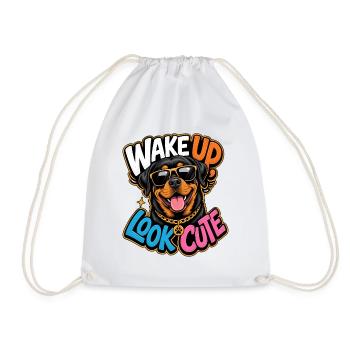 Rottweiler - Drawstring Bag - white - Front