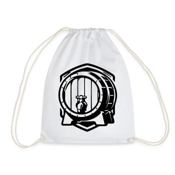 Bierfass Symbol Bier - Turnbeutel - Weiß - Vorne