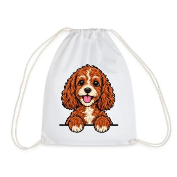 Cavapoo - Turnbeutel - Weiß - Vorne