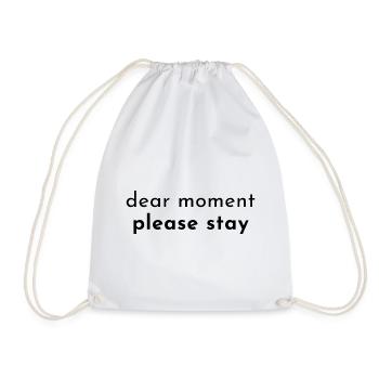 Cher moment, s’il vous plaît, restez. Cher moment, s’il vous plaît restez - Sac de sport léger - blanc - Devant