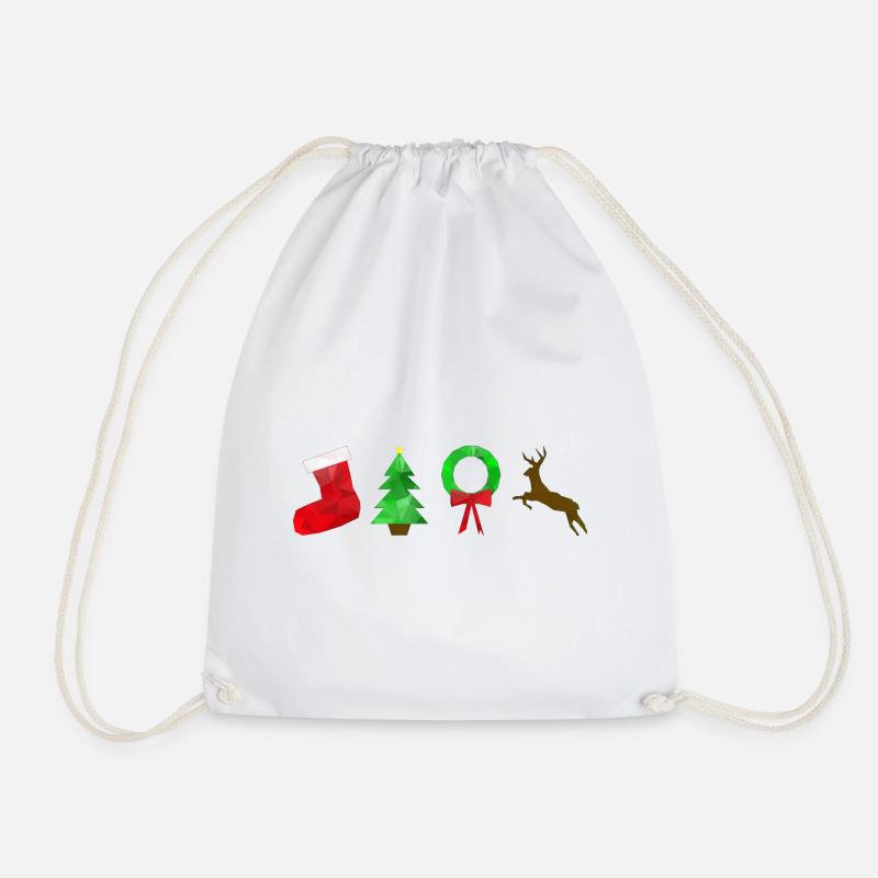 Christmas - Drawstring Bag - white