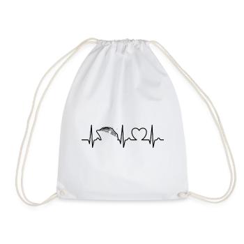 Heart Curve Cruise, Cruise Ship, Vacation - Drawstring Bag - white - Front