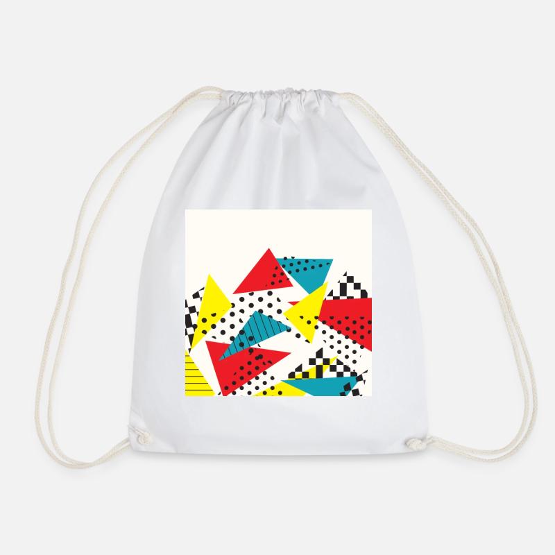 Collage vintage abstrait - Sac de sport léger - blanc