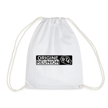 Origin Reunion 974 - v2 - Drawstring Bag - white - Front