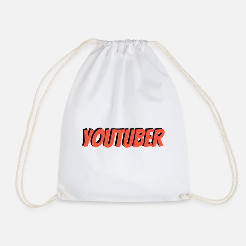 YouTuber - Drawstring Bag - white