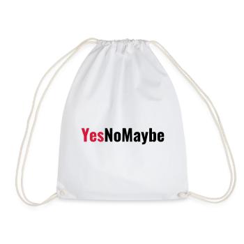 Yes No Maybe Verlobungsantrag - Turnbeutel - Weiß - Vorne