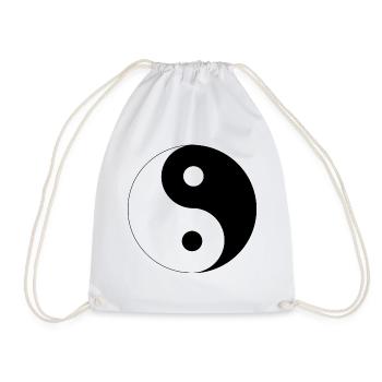 Ying Yang - Drawstring Bag - white - Front