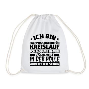 Fachpraktikerin für Kreislauf Geschenk lustig Himm - Turnbeutel - Weiß - Vorne