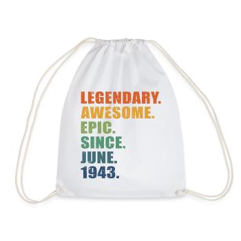 80e anniversaire, juin 1943, 80e anniversaire - Sac de sport léger - blanc - Devant