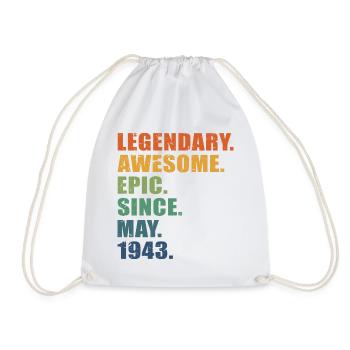 80e anniversaire, mai 1943, 80e anniversaire - Sac de sport léger - blanc - Devant