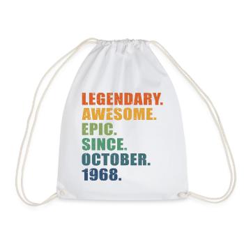 55e anniversaire, octobre 1968, 55e anniversaire - Sac de sport léger - blanc - Devant
