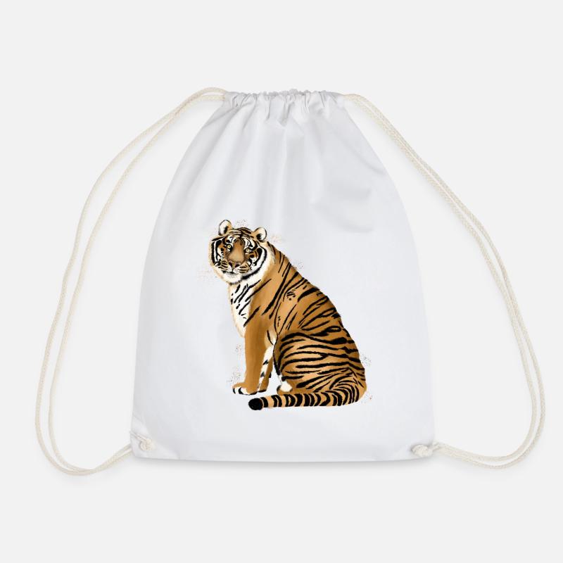 Tiger - Turnbeutel - Weiß